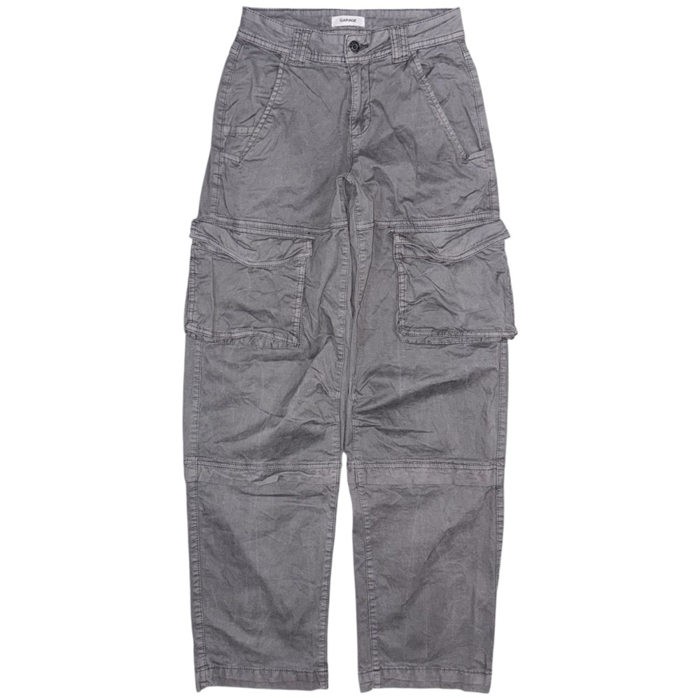 Garage Straight Cargo Pants Women’s 00 Gray Baggy Utility Tactical Pockets Y2K